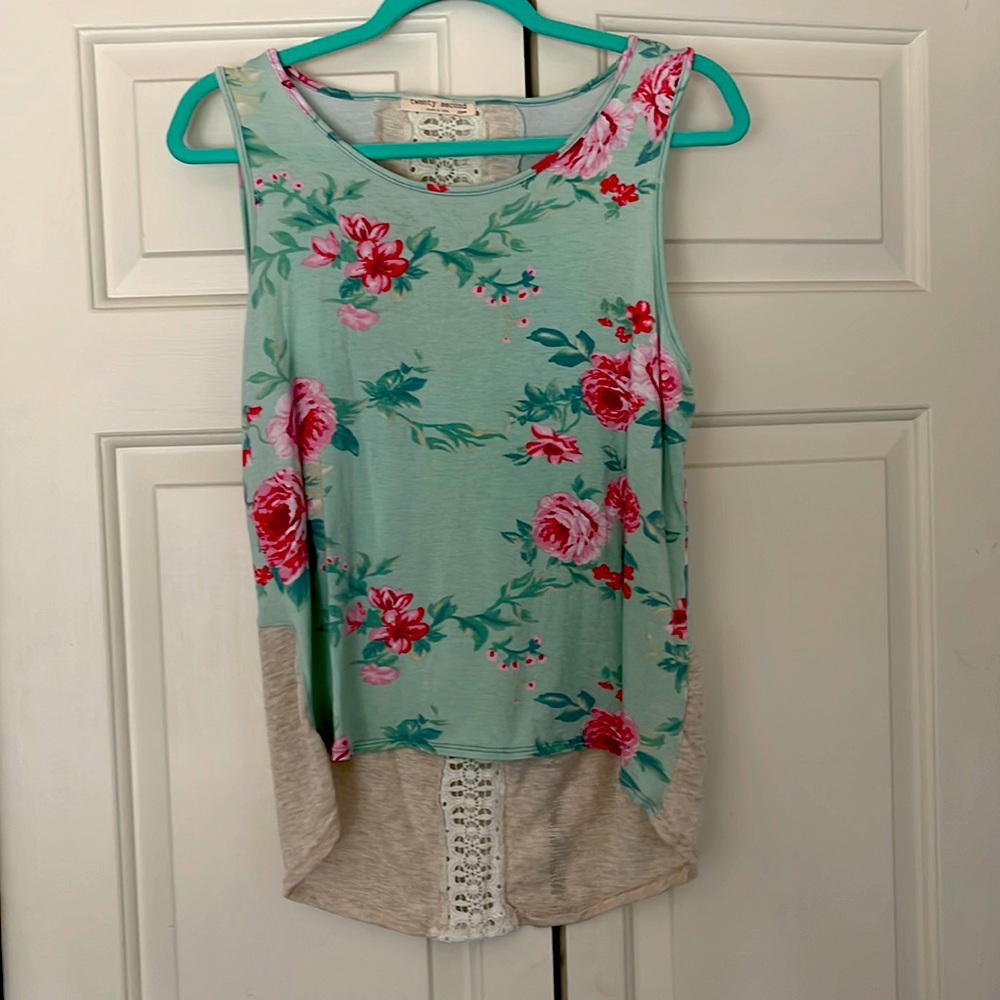 Hilow shirt with lace down the back. Size medium